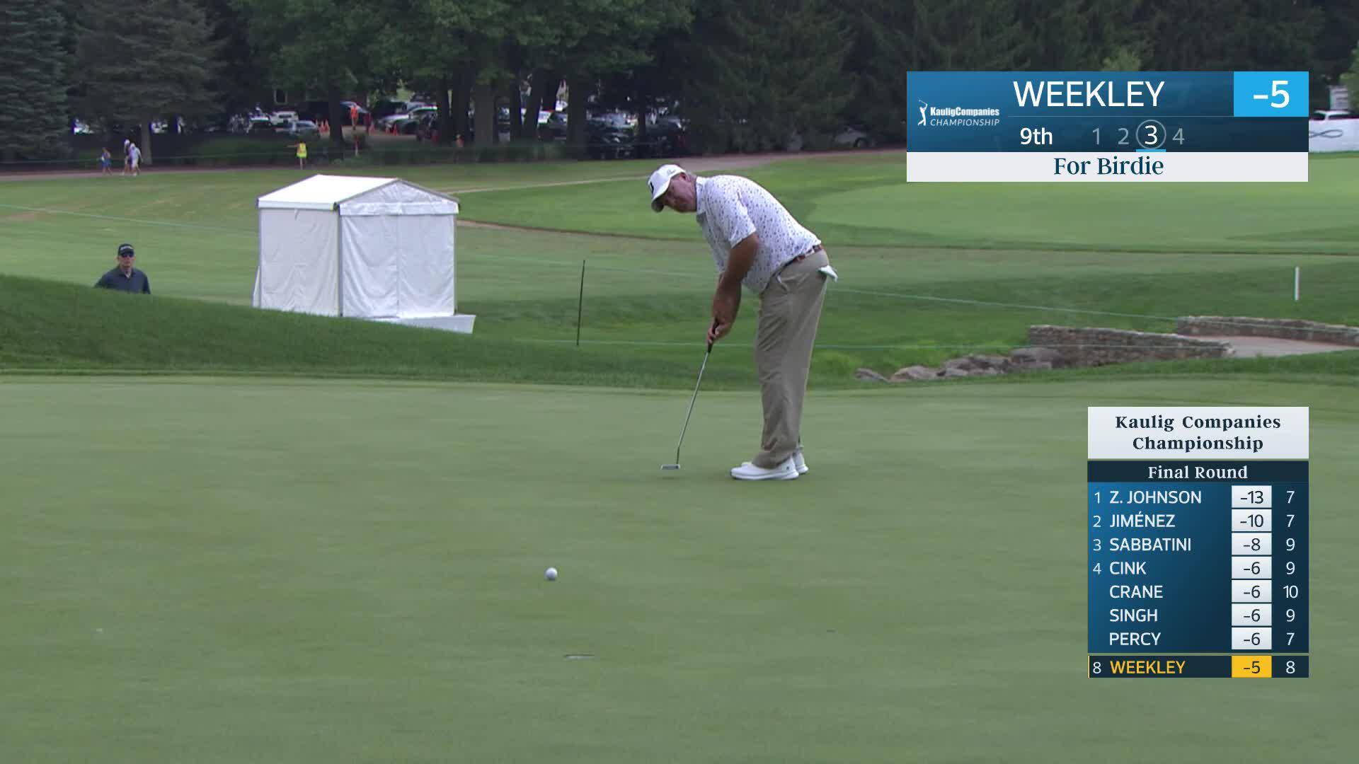 Boo Weekley makes birdie on No. 9 at Kaulig Companies Championship