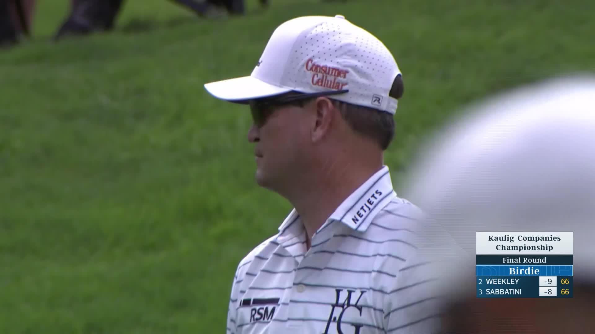 Zach Johnson makes birdie on No. 18 at Kaulig Companies Championship