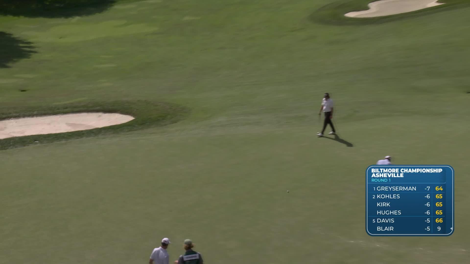 John VanDerLaan drains 38-foot eagle putt on No. 15 at Biltmore Championship