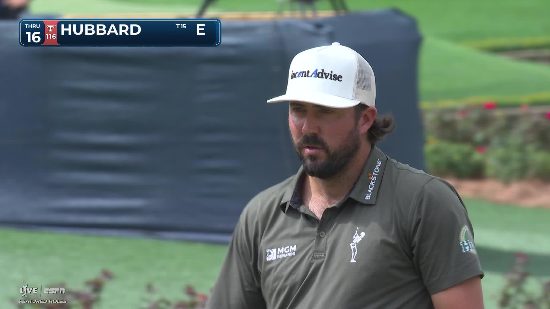 Mark Hubbard sinks 13-foot birdie putt on No. 16 at THE PLAYERS