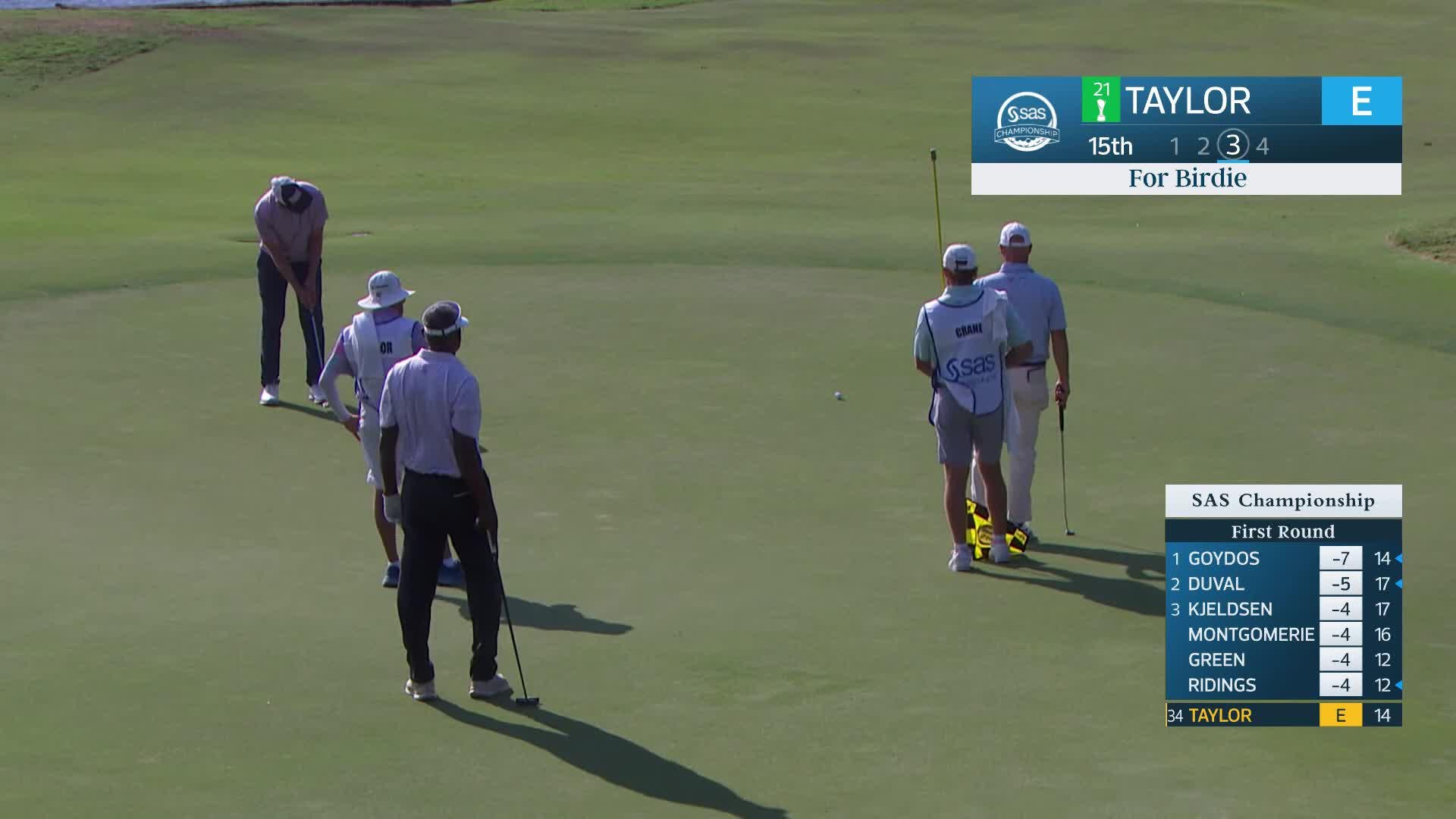 Vaughn Taylor makes birdie on No. 15 at SAS Championship