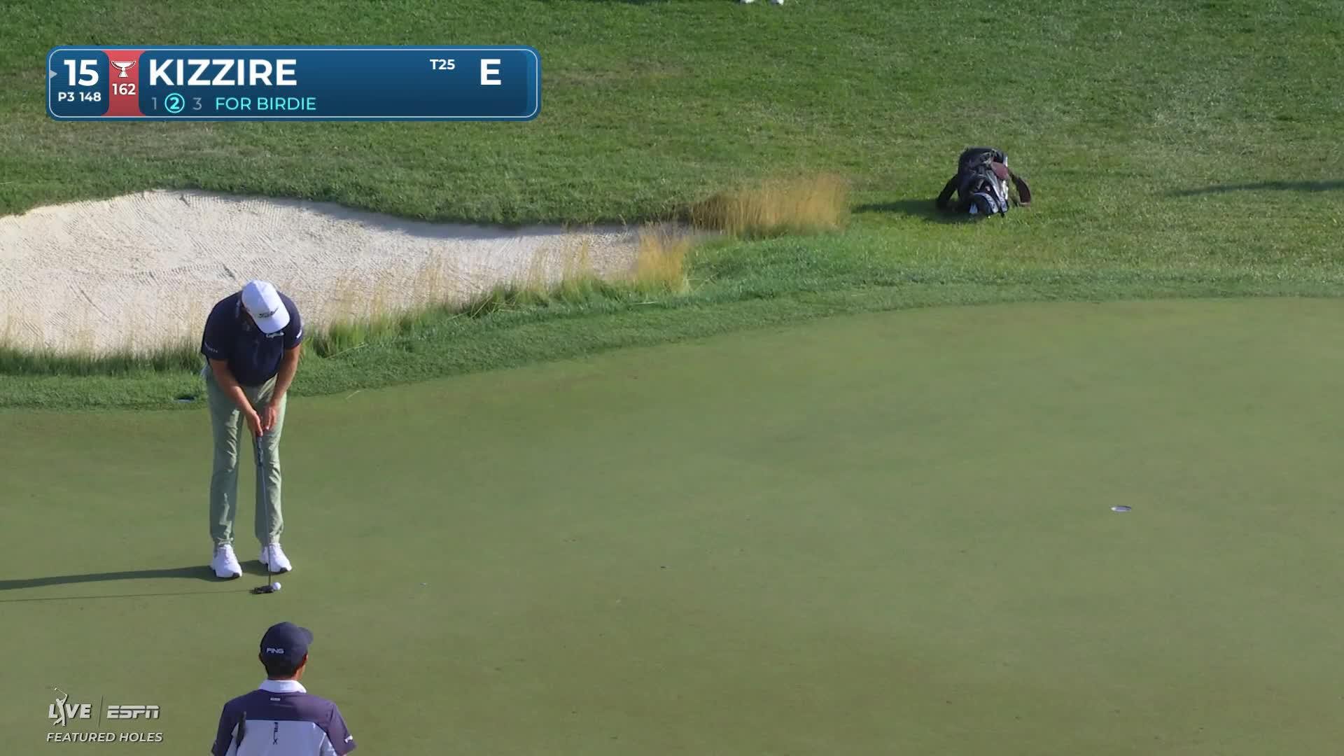 Patton Kizzire sinks 15-foot putt for birdie on No. 15 at Rocket Classic