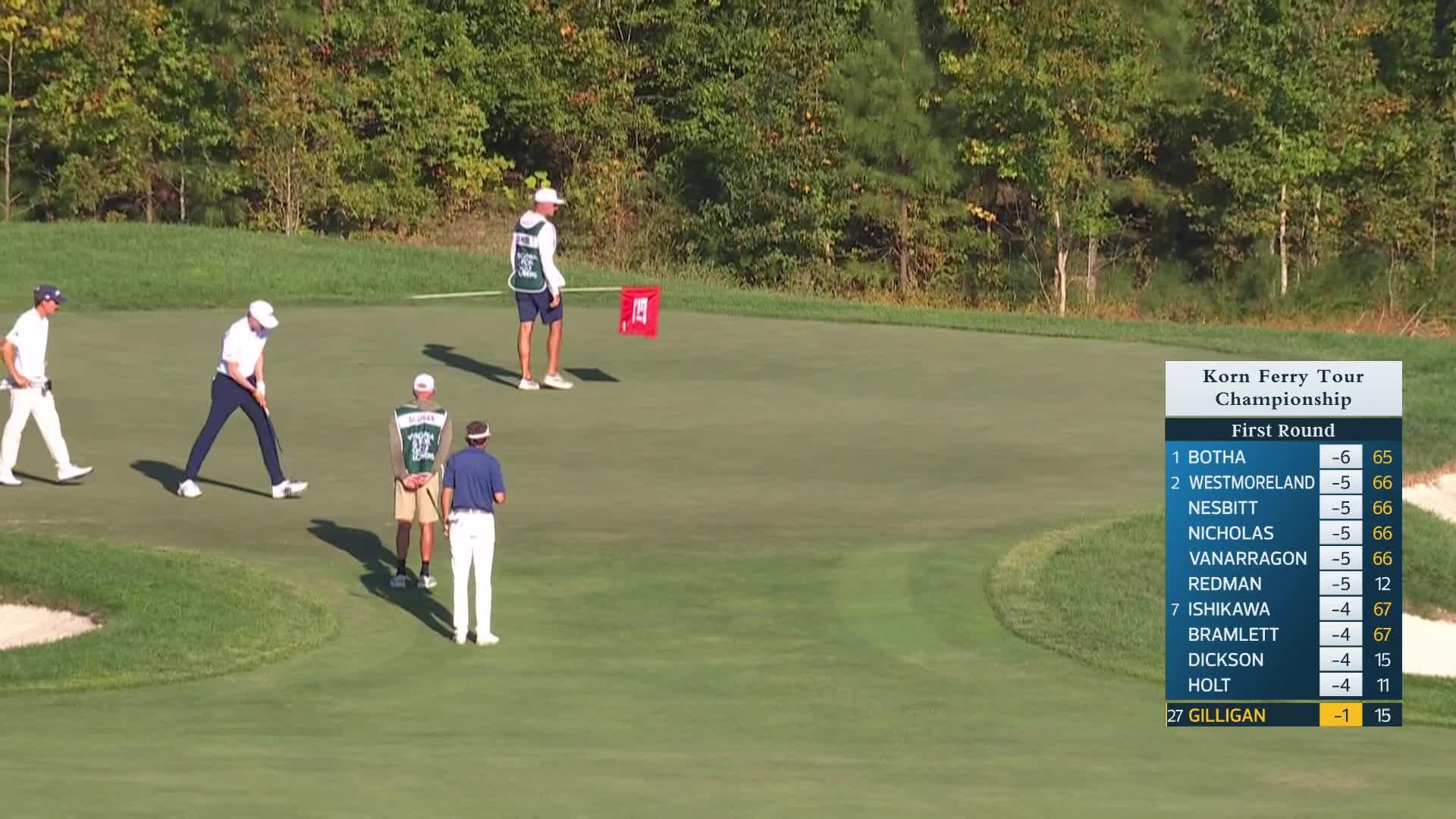 Ian Gilligan makes birdie on No. 16 at Korn Ferry Tour Champ