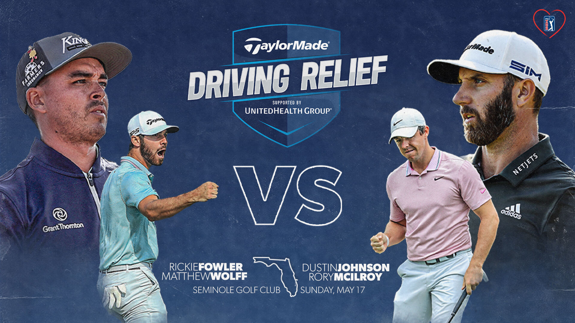 McIlroy, Johnson, Fowler, Wolff headline TaylorMade Driving Relief marking return of televised golf to benefit COVID-19 relief efforts