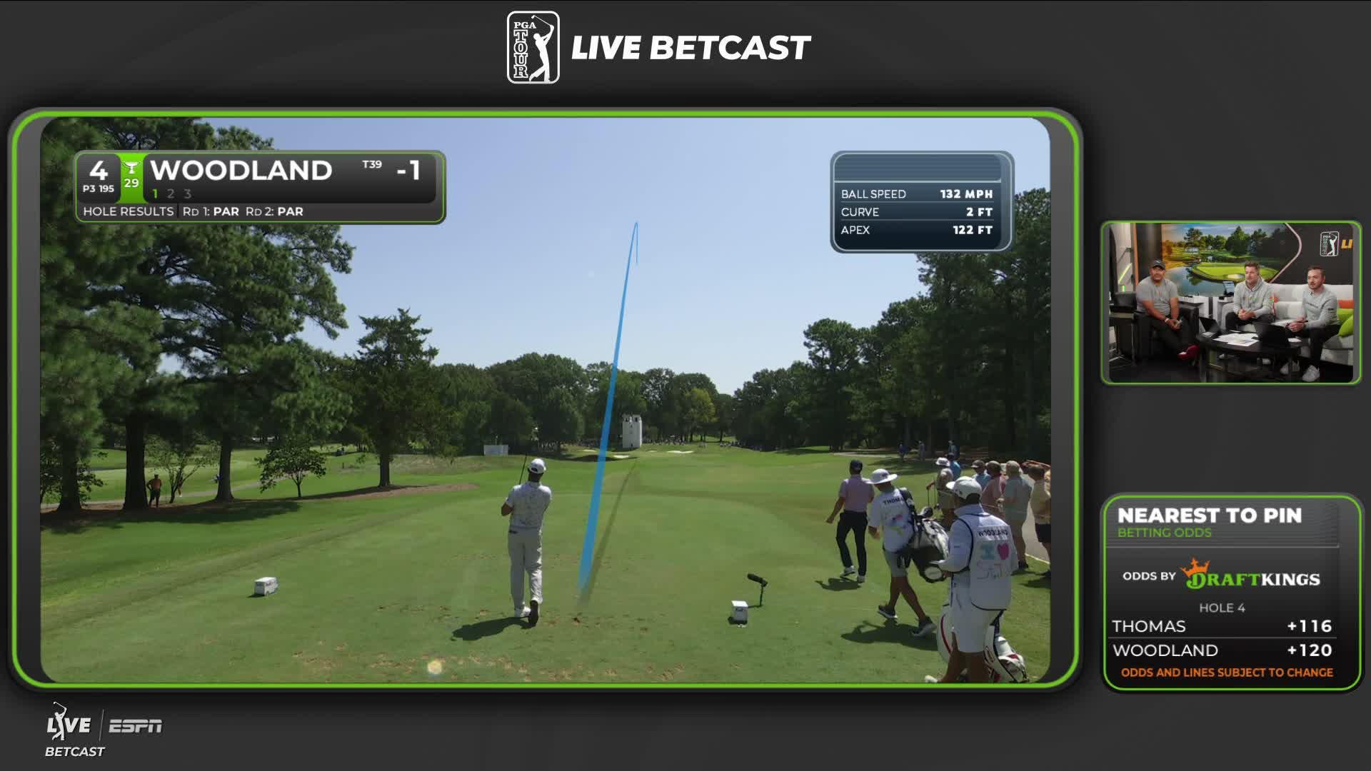 Gary Woodland sinks 18-foot birdie putt on No. 4 at FedEx St. Jude