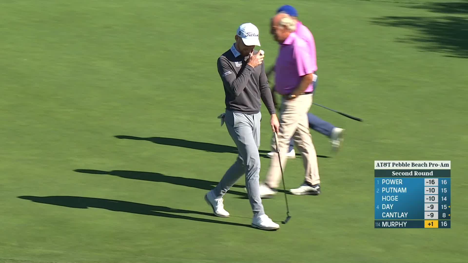 John Murphy makes birdie on No. 16 at AT&T Pebble Beach