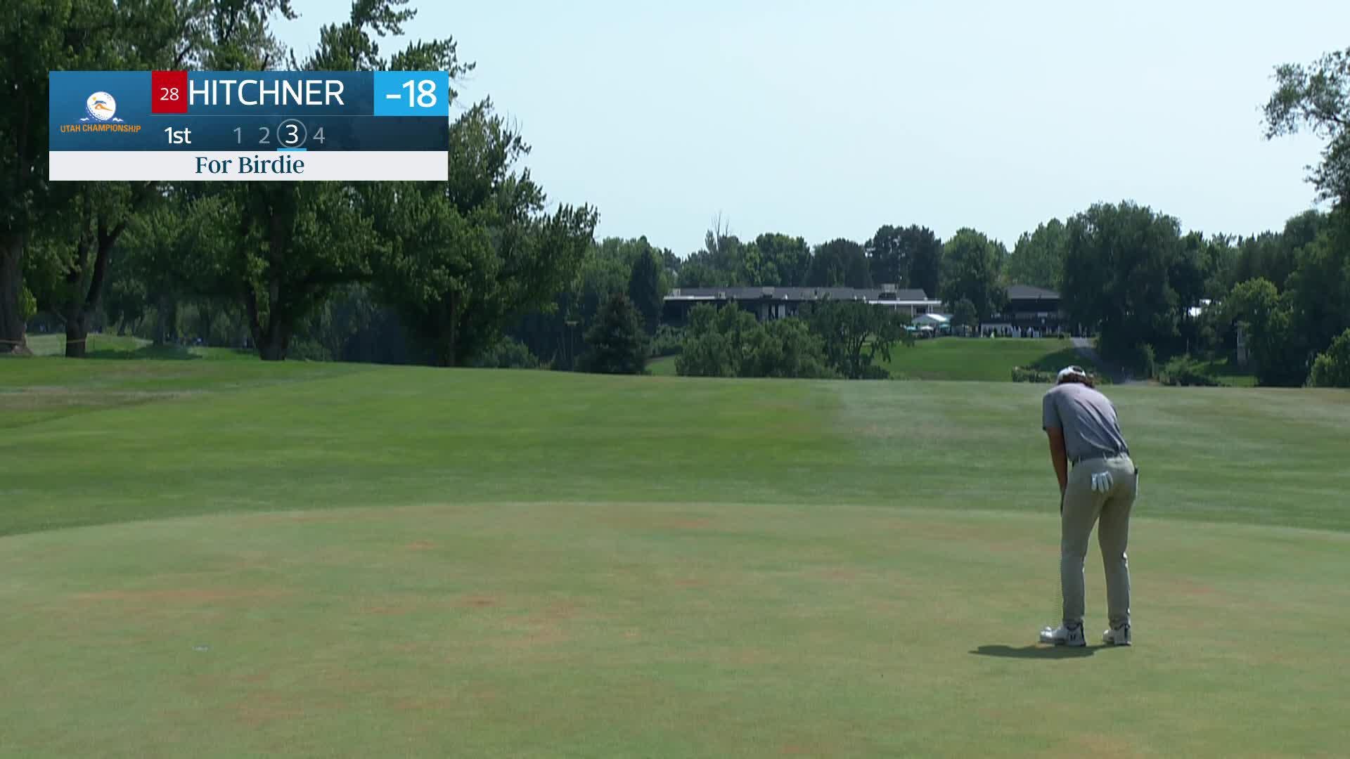 Derek Hitchner makes birdie on No. 1 at Utah Championship