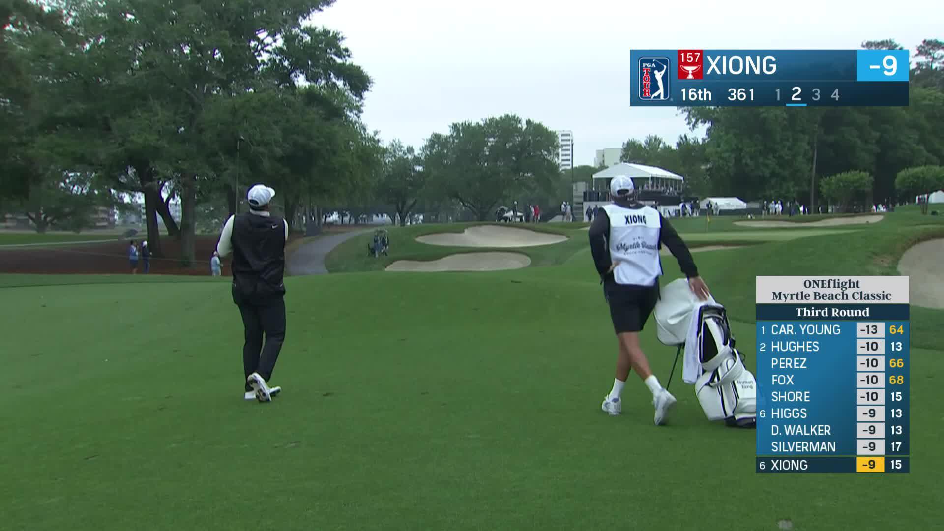 Norman Xiong makes birdie on No. 16 at ONEflight Myrtle