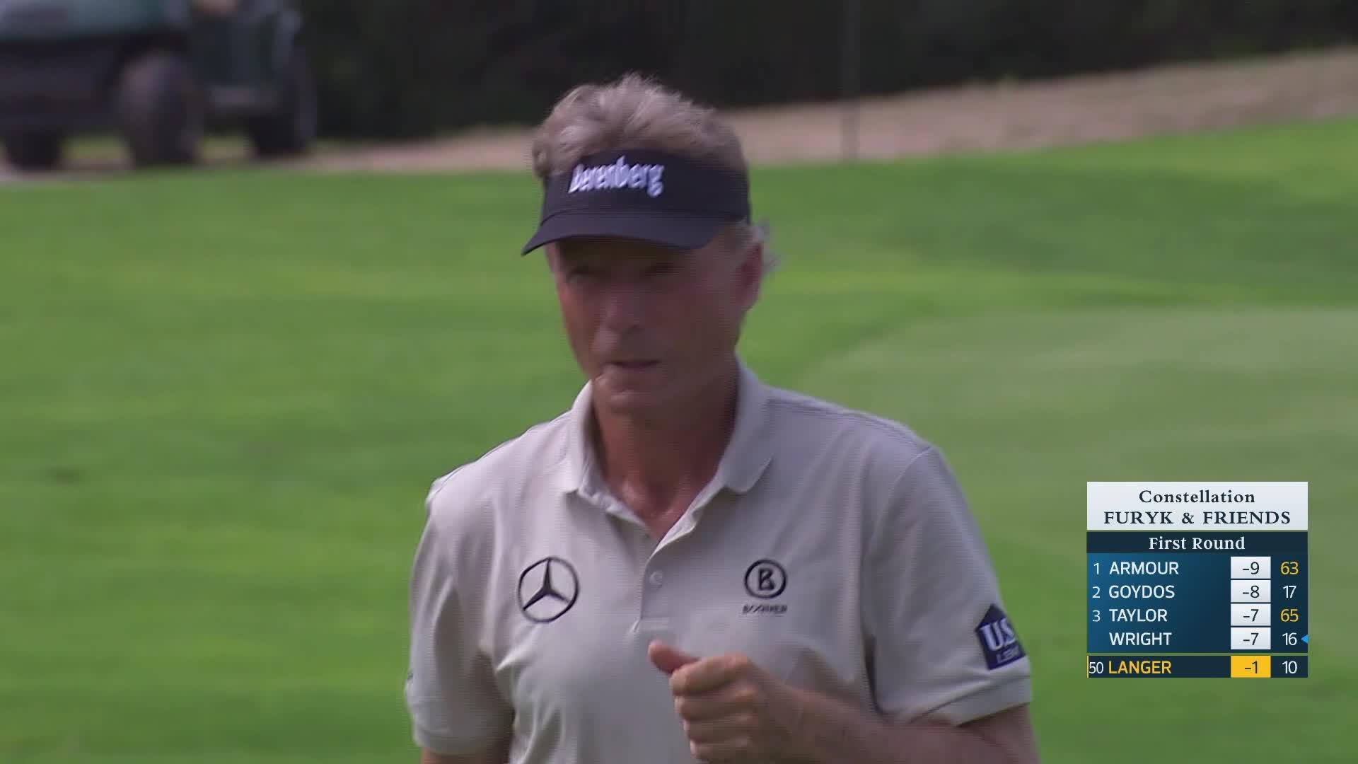 Bernhard Langer makes birdie on No. 11 at Constellation FURYK & FRIENDS