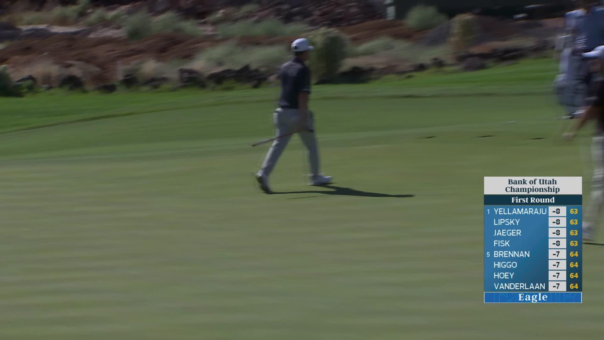 Pierceson Coody drains 48-footer for eagle on No. 7 at Bank of Utah