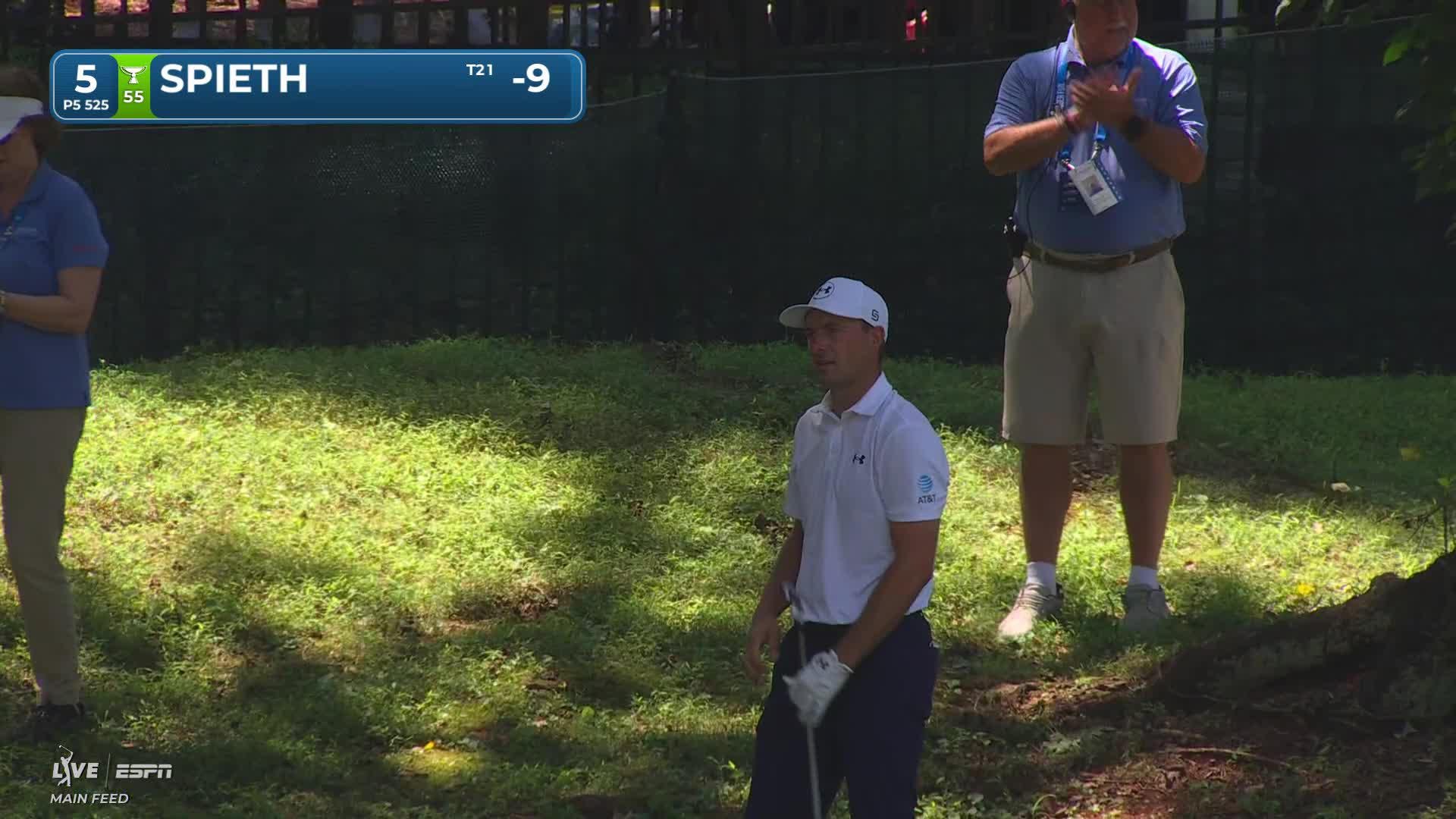 Jordan Spieth reaches par-5 No. 5 in two, makes birdie at Wyndham