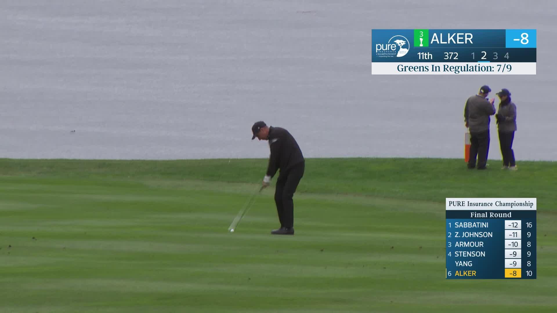 Steven Alker makes birdie on No. 11 at PURE Insurance Championship