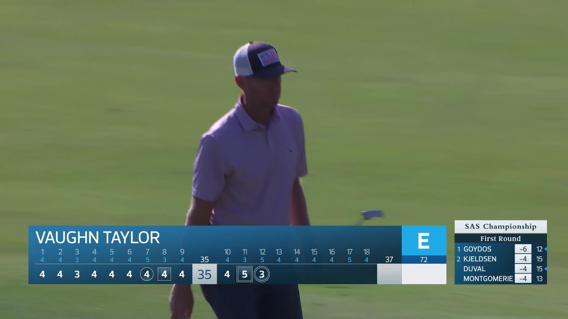 Vaughn Taylor makes eagle putt on No. 12 at SAS Championship