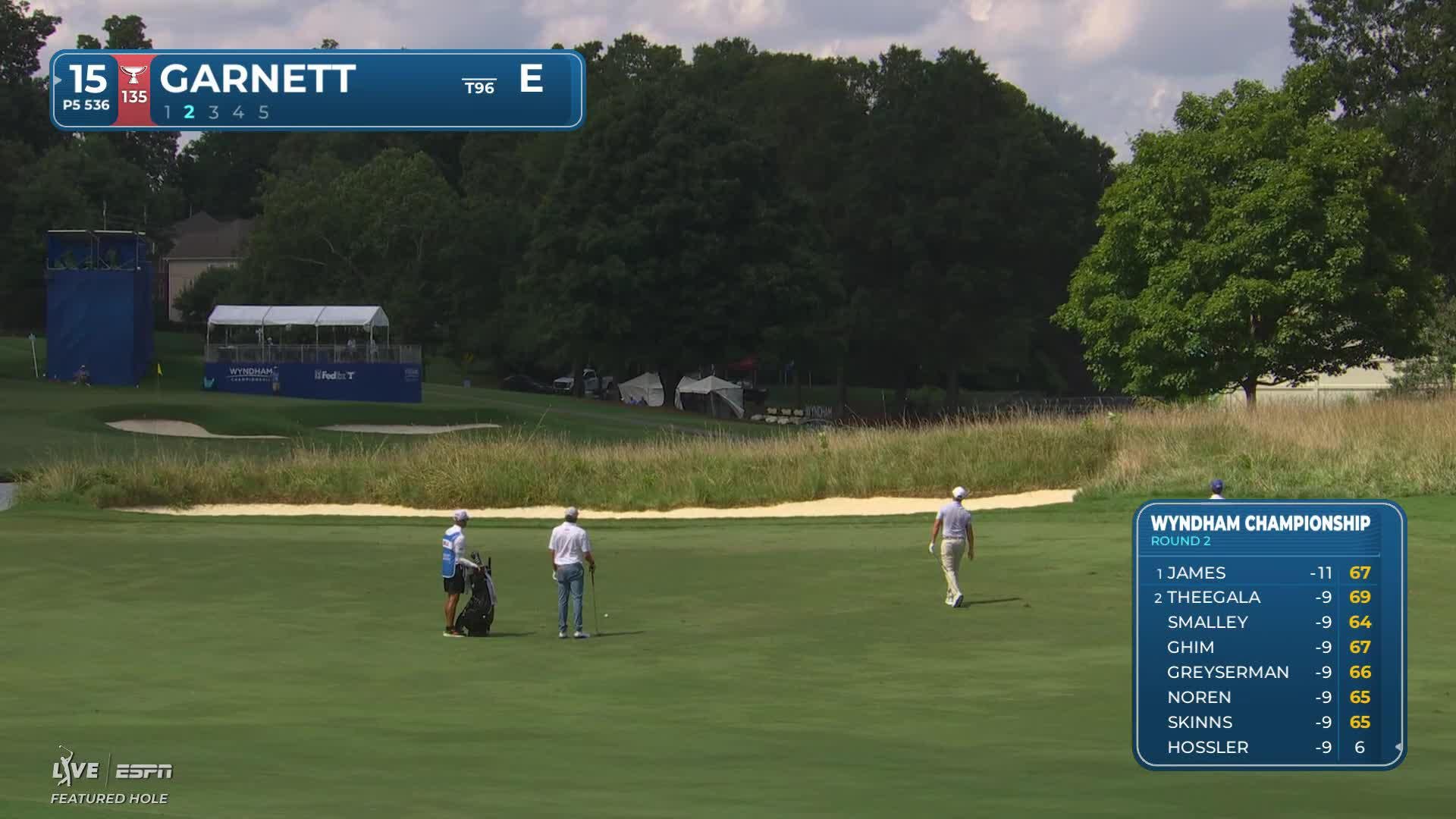 Brice Garnett reaches par-5 No. 15 in two, makes birdie at Wyndham