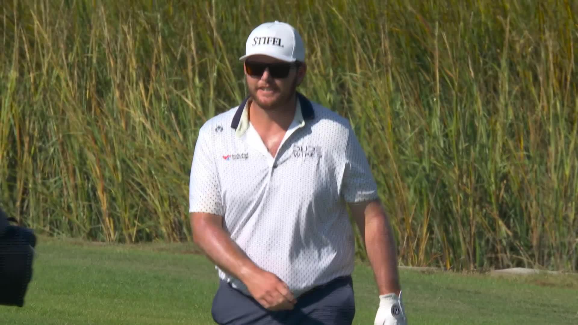 Harry Higgs hits 81-yard approach for eagle on No. 16 at The RSM Classic