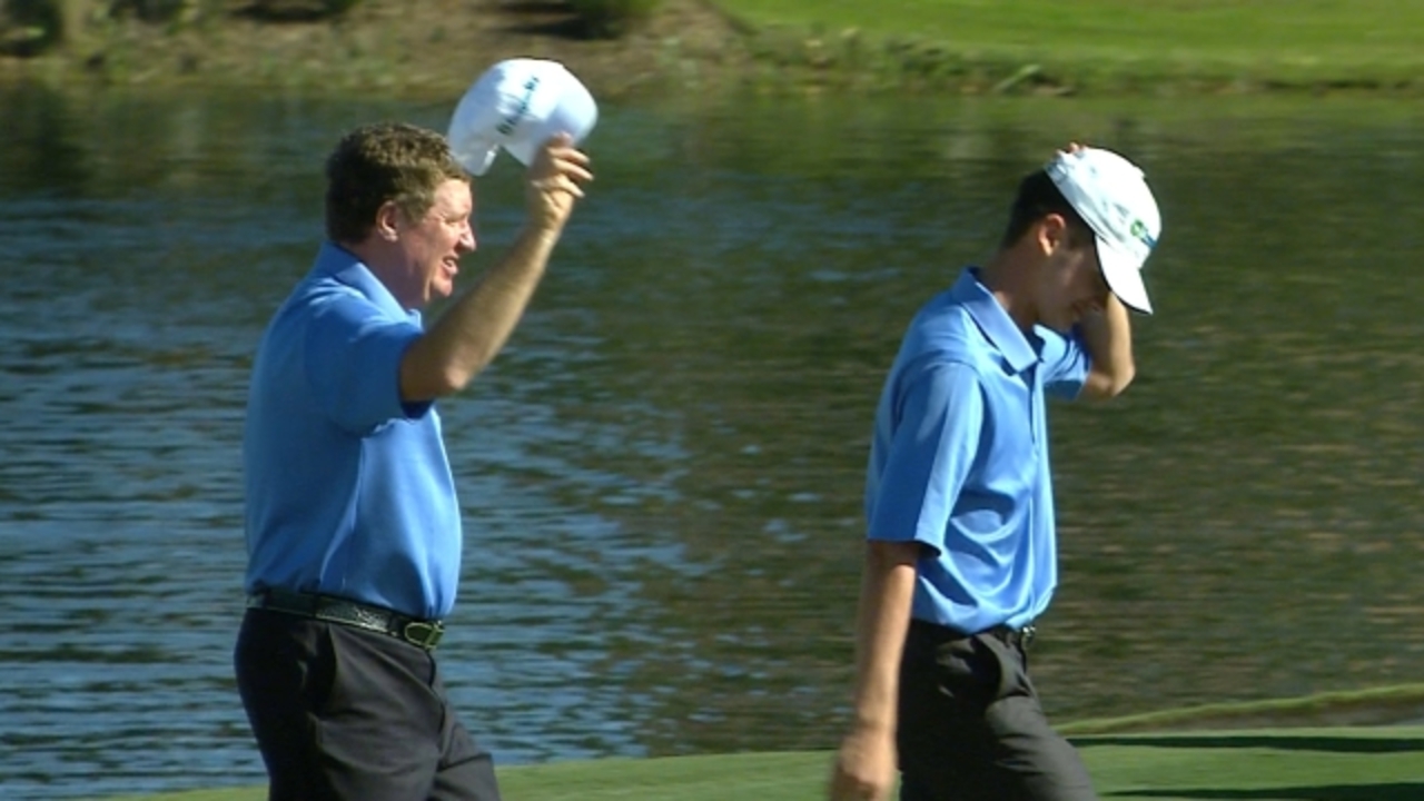 Steve Elkington’s improbable eagle hole out at PNC Father/Son
