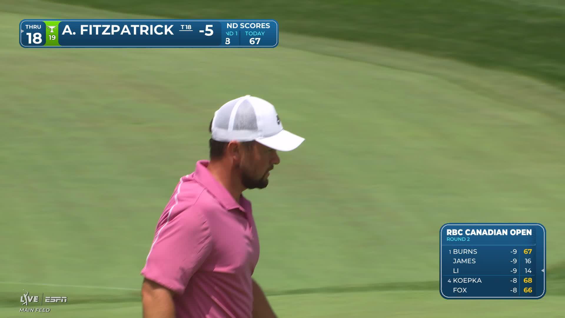 Alex Fitzpatrick's 141-yard approach sets up birdie on No. 9 at RBC Canadian