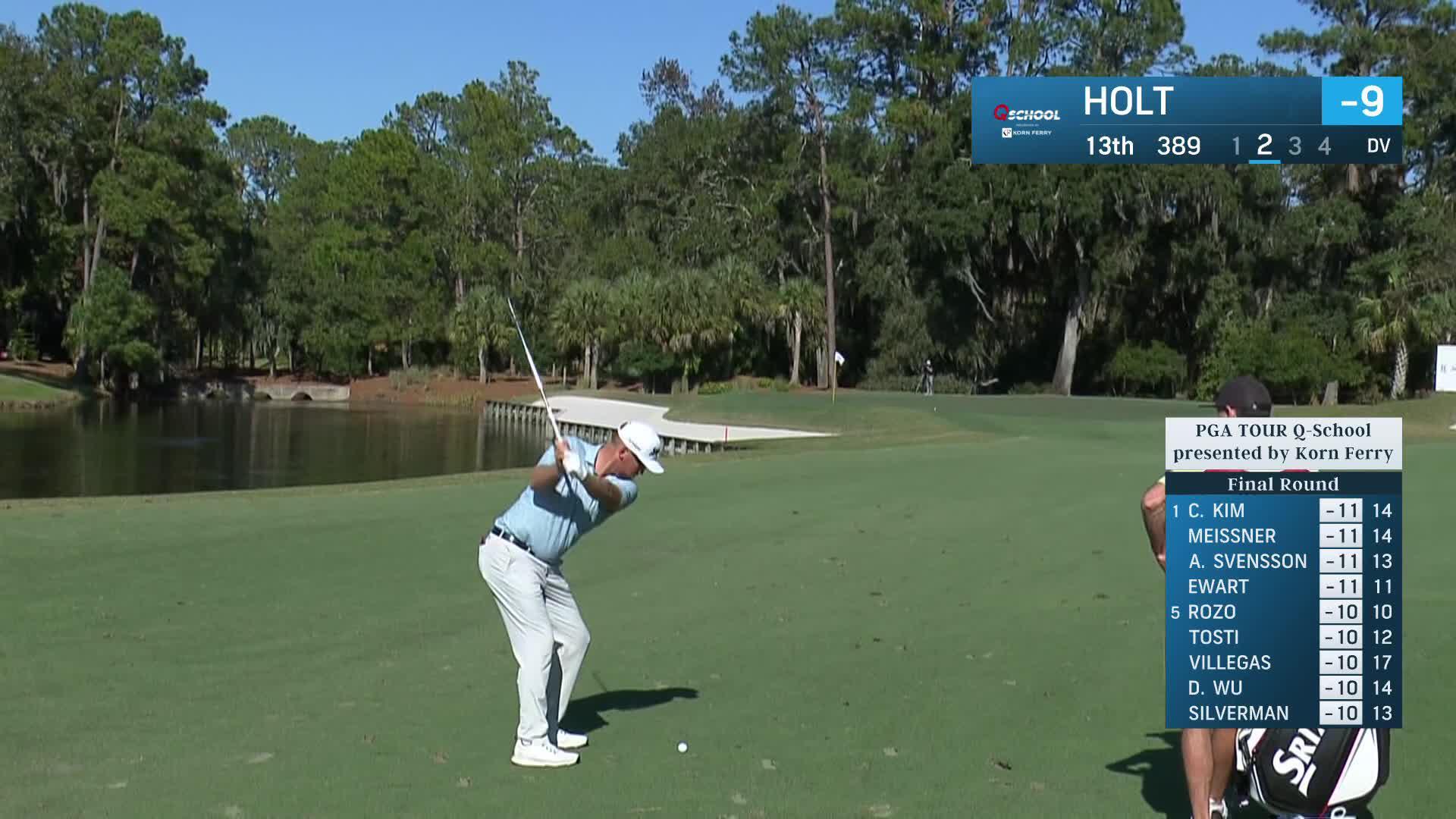 Ian Holt makes birdie on No. 13 at PGA TOUR Q-School