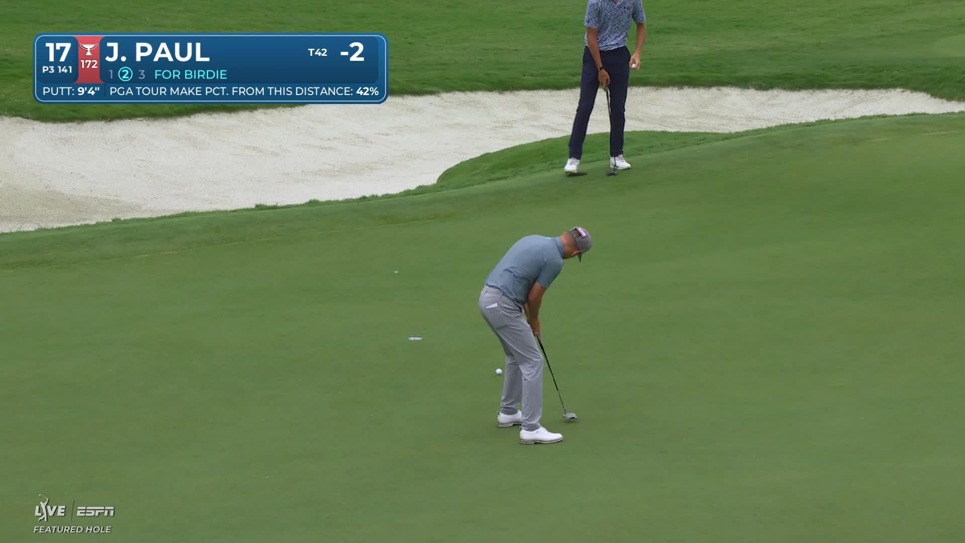 Jeremy Paul makes birdie on No. 17 at THE CJ CUP