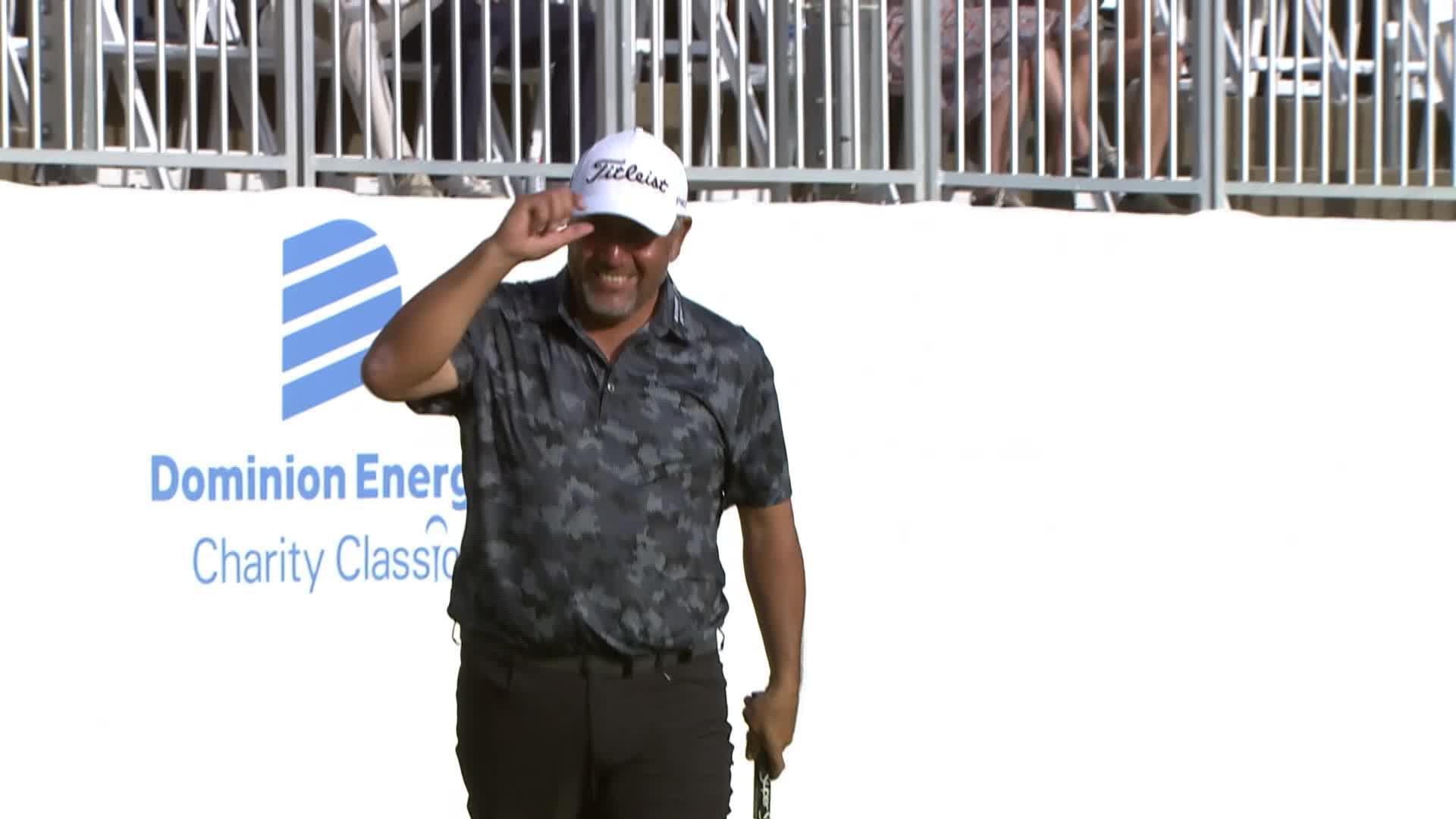 Ricardo Gonzalez makes eagle putt on No. 18 at Dominion Energy Charity Classic