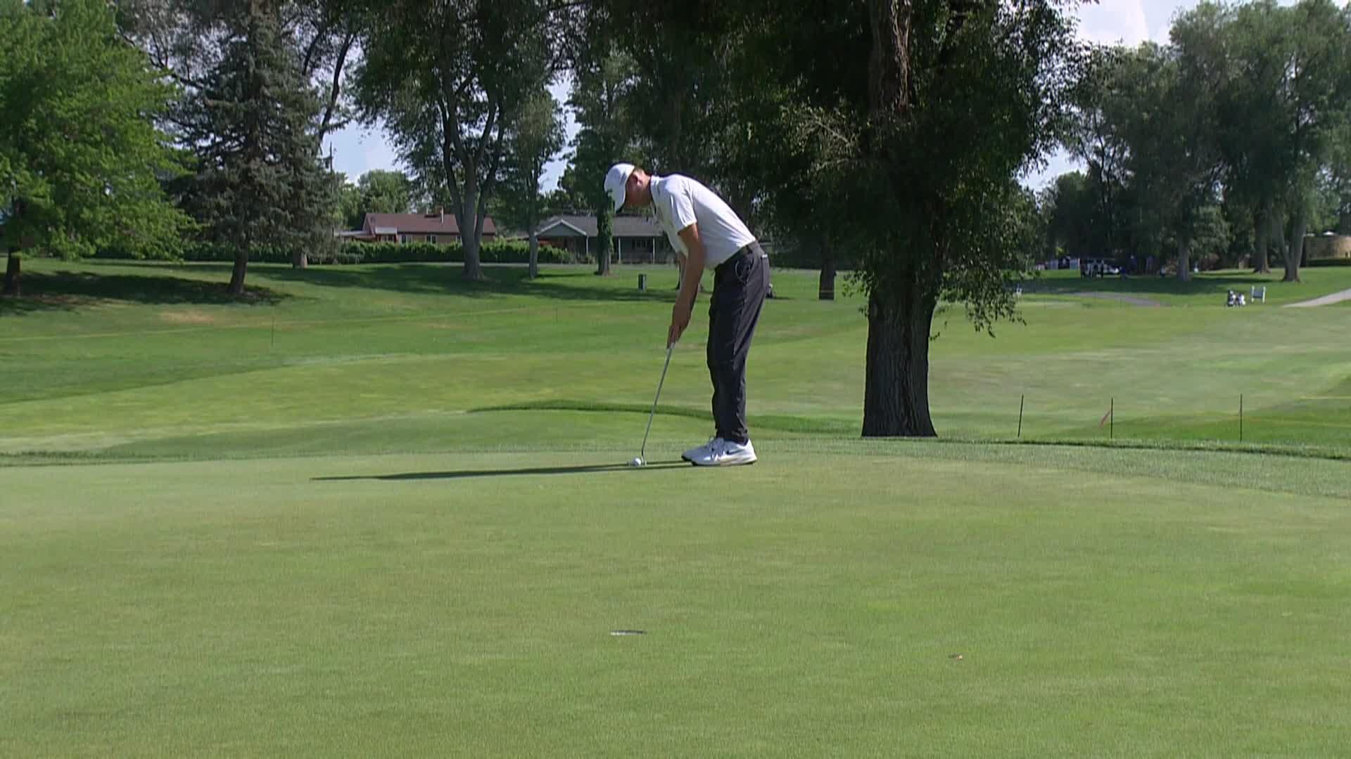 Tommy Morrison sinks long birdie putt on No. 11 at Utah Championship