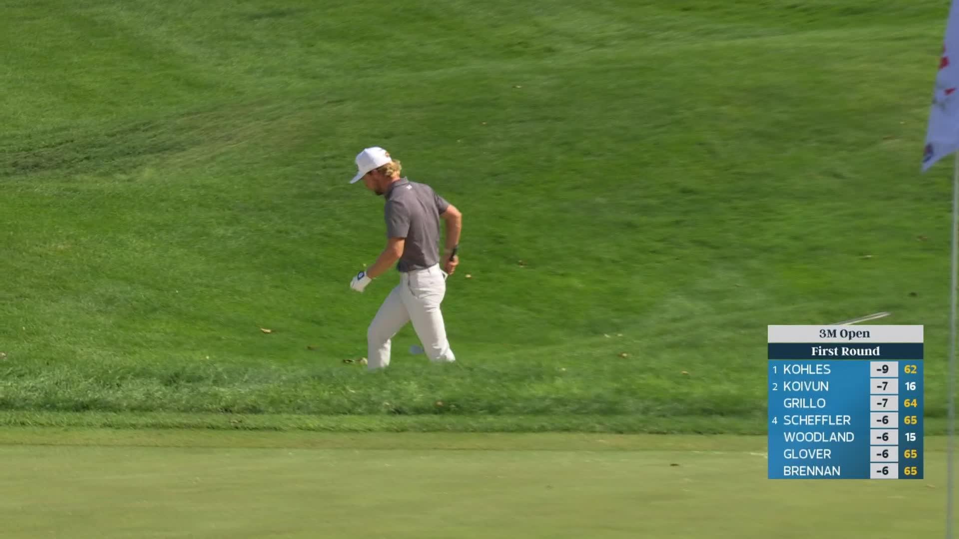 Rasmus Neergaard-Petersen gets up-and-down from 44 yards for birdie on No. 12 at 3M Open