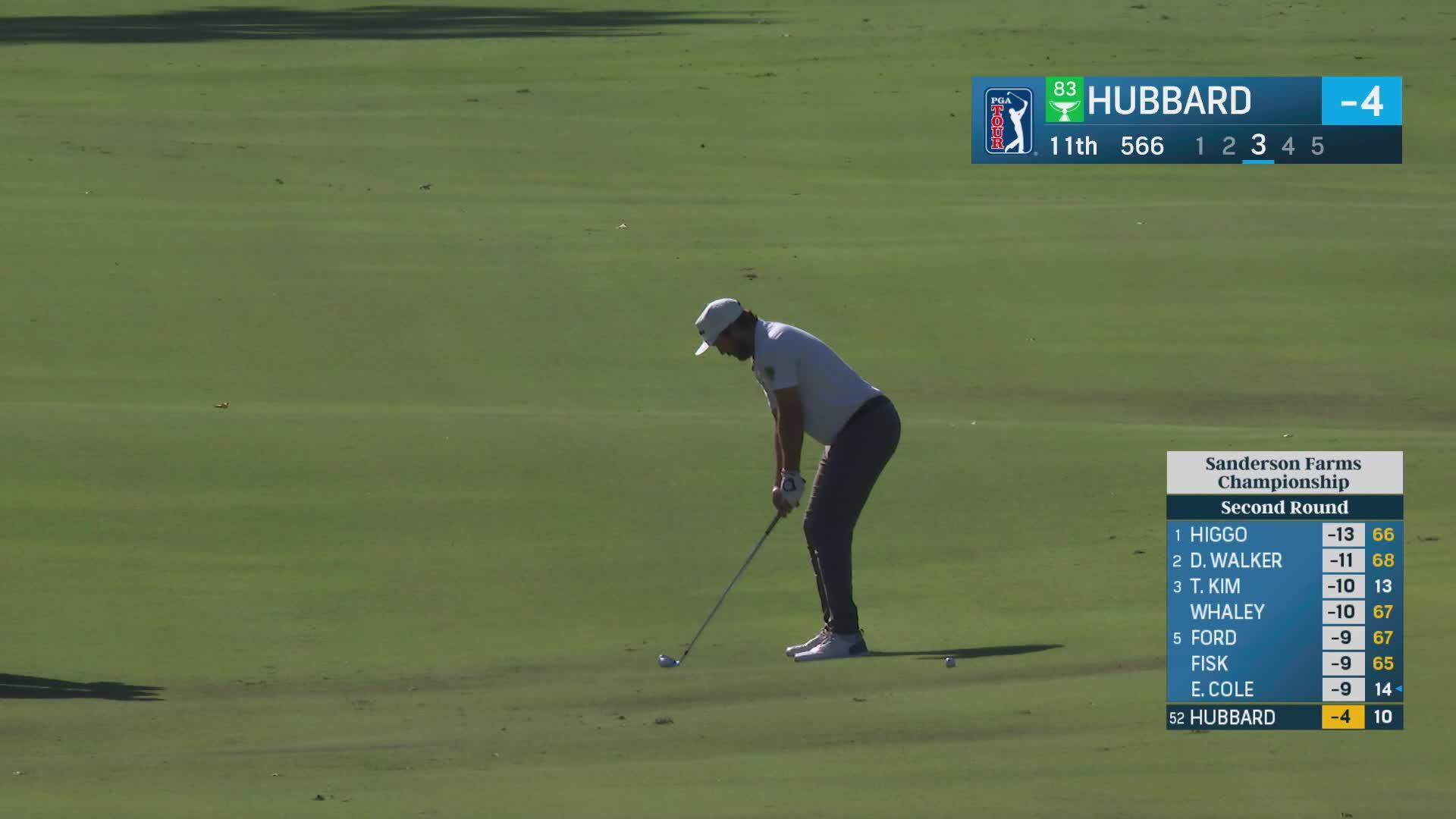 Mark Hubbard hits 160-yard approach to 3 feet, sets up birdie on No. 11 at Sanderson Farms