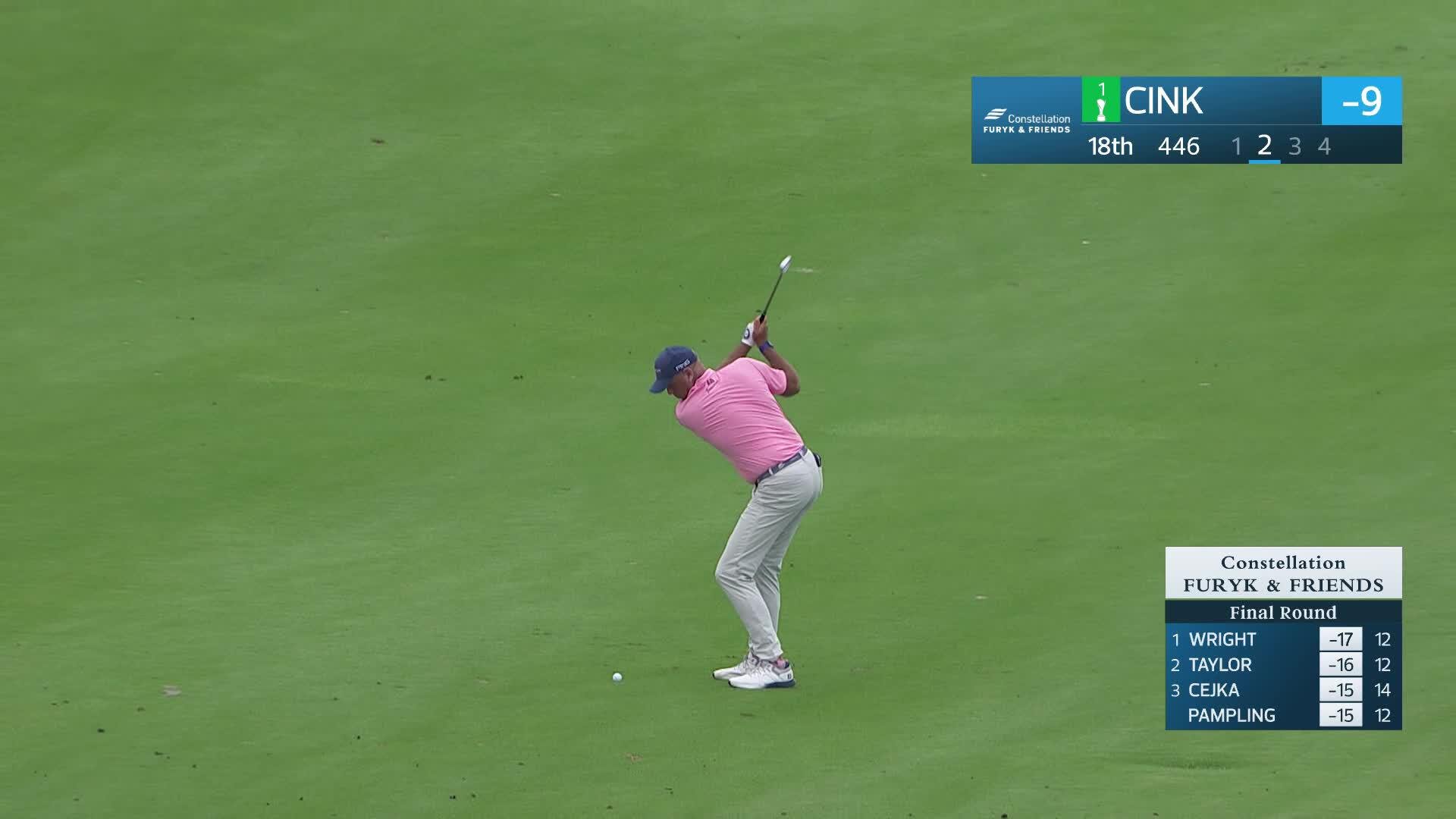 Stewart Cink makes birdie on No. 18 at Constellation FURYK & FRIENDS