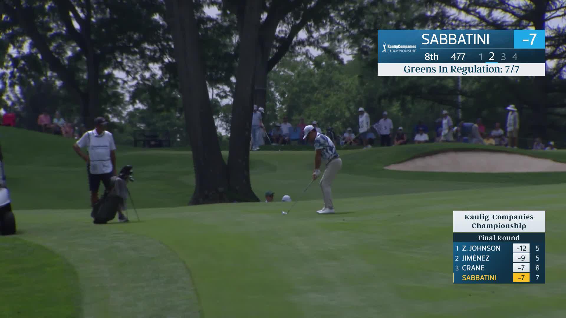 Rory Sabbatini makes birdie on No. 8 at Kaulig Companies Championship
