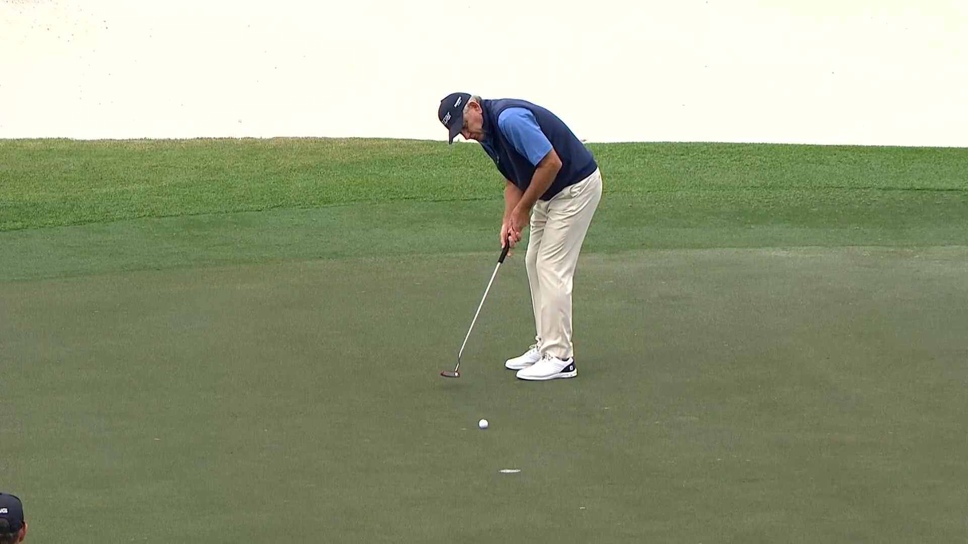 Nick Price finishes with birdie putt on No. 18 at PNC Championship