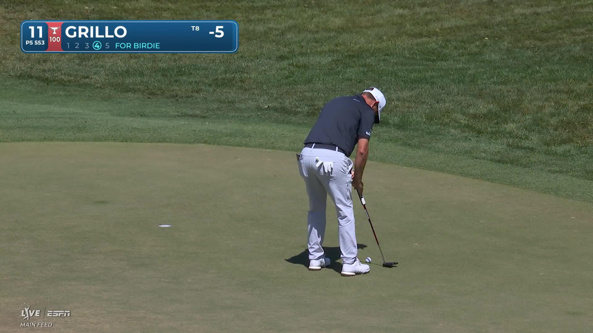 Emiliano Grillo makes 8-foot birdie putt on No. 11 at Valspar