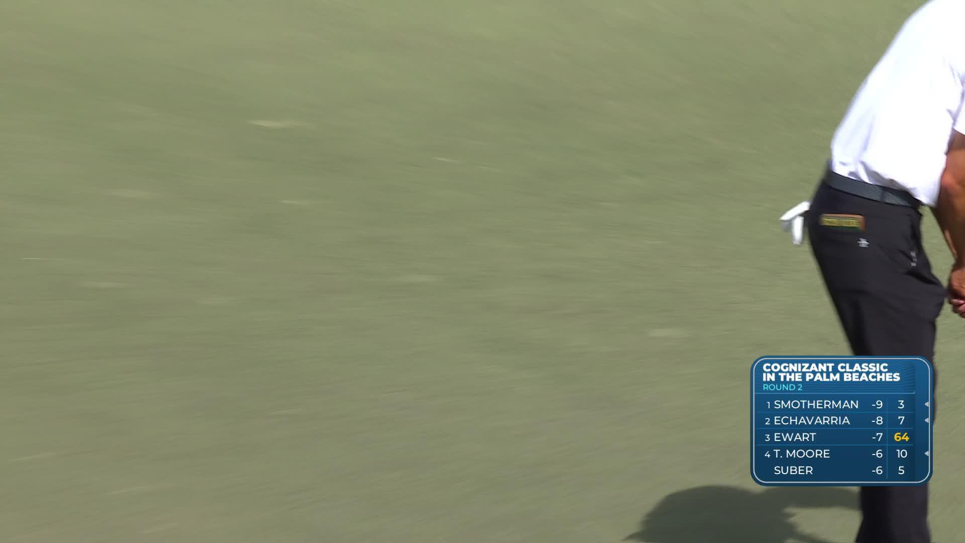 Blades Brown sinks 39-foot birdie putt on No. 5 at Cognizant Classic