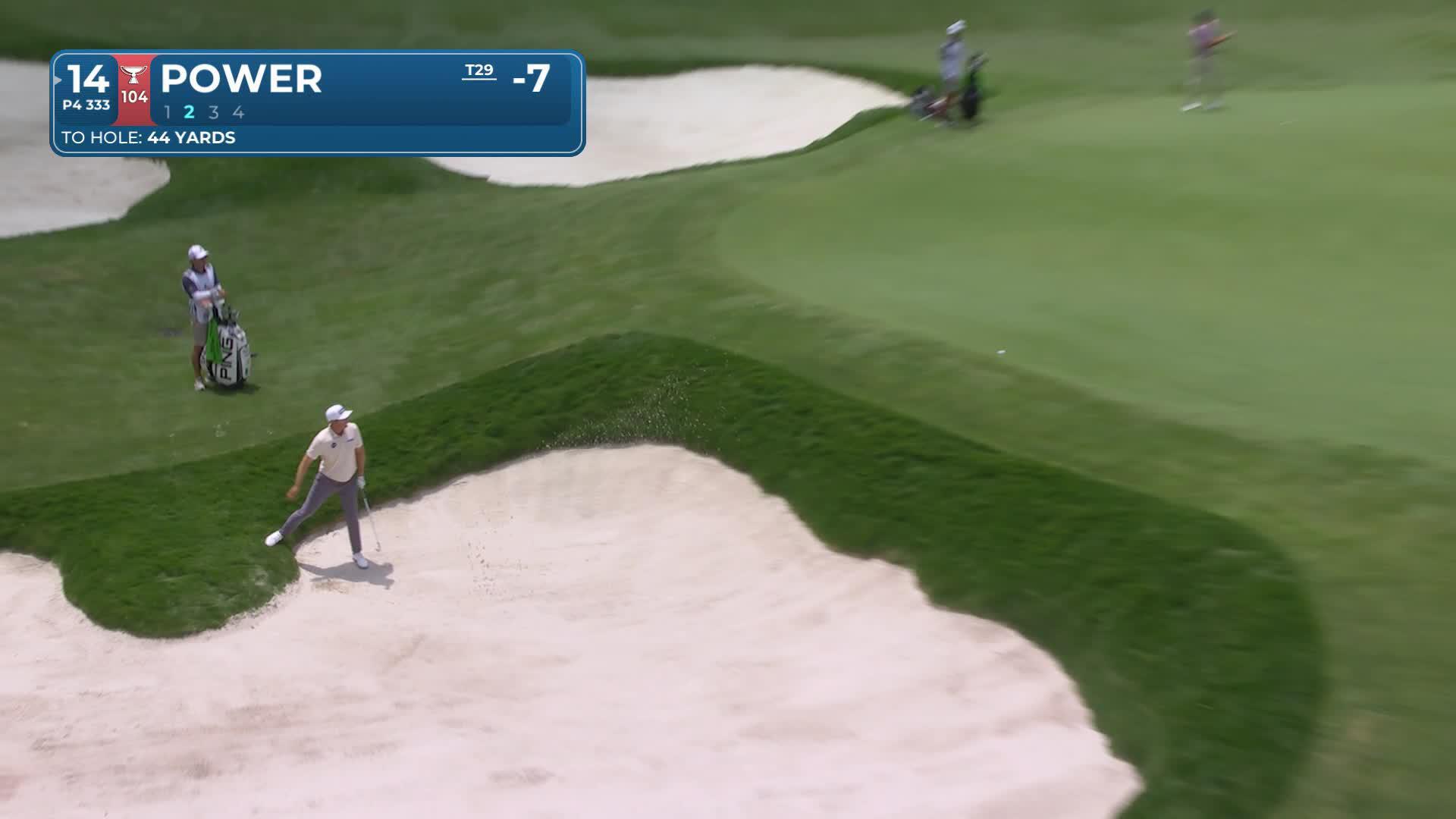 Seamus Power sinks 9-foot putt for birdie on No. 14 at THE CJ CUP