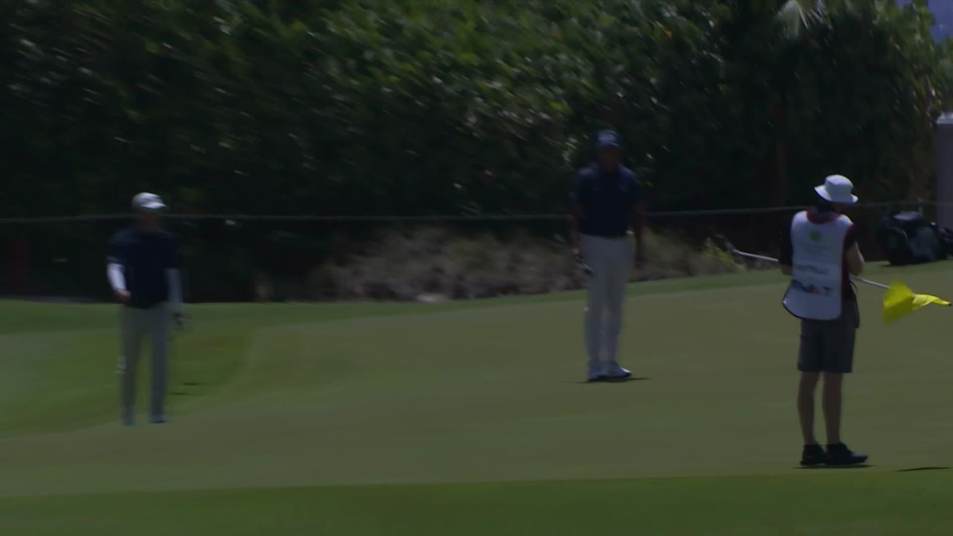 Dylan Frittelli holes 66-foot shot from fairway for eagle on No. 7 at Corales Puntacana