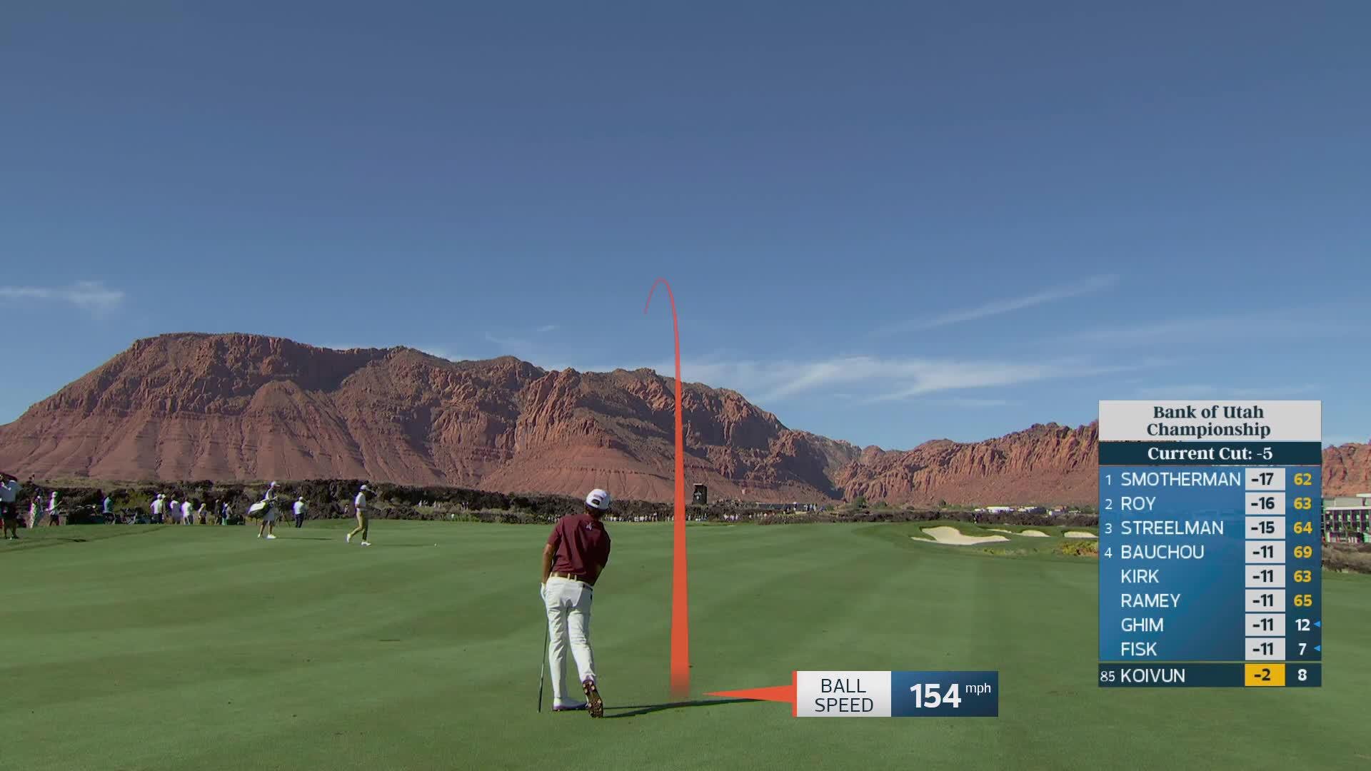 Jackson Koivun taps in for birdie on No. 9 at Bank of Utah