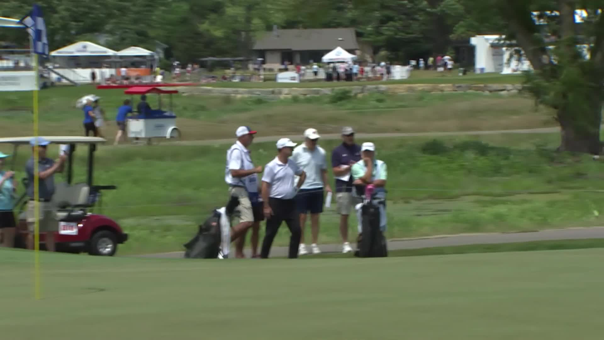 Team Sabbatini/Gay holes out for birdie on No. 7 at American Family Insurance Championship