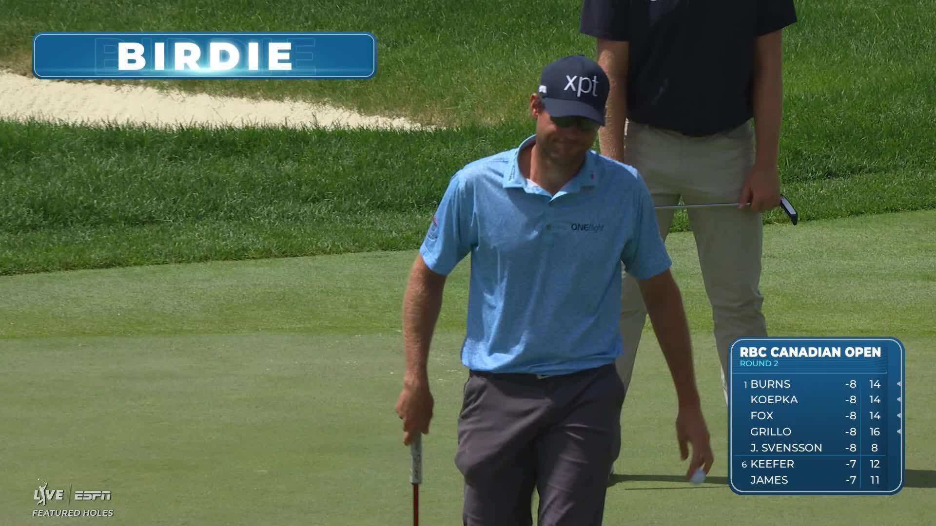 Adam Schenk sinks 14-foot birdie putt on No. 14 at RBC Canadian