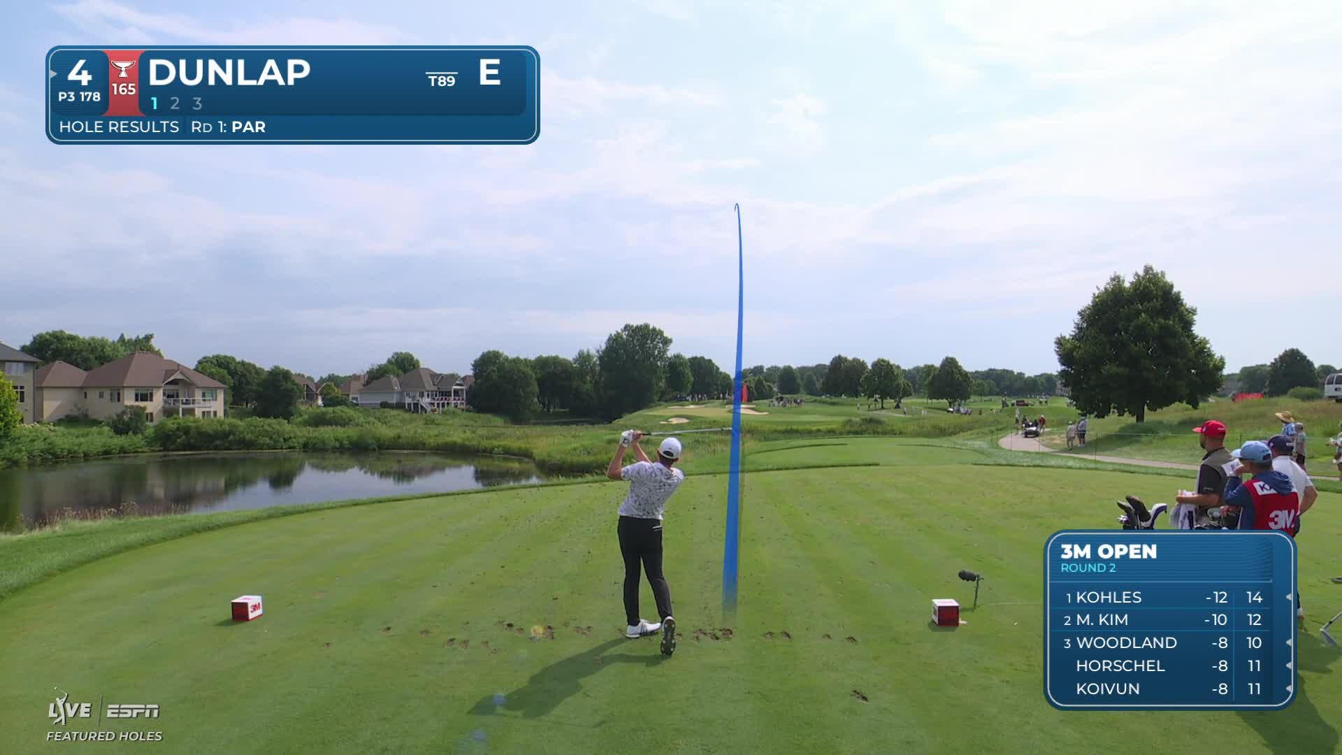 Nick Dunlap hits tee shot to 9 feet, sets up birdie on No. 4 at 3M Open