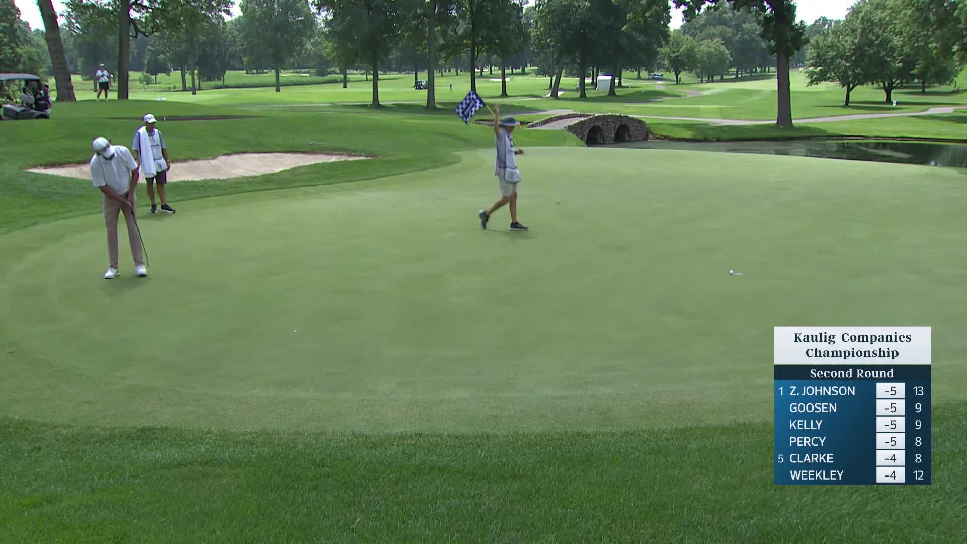 Stephen Ames makes birdie putt on No. 3 at Kaulig Companies Championship