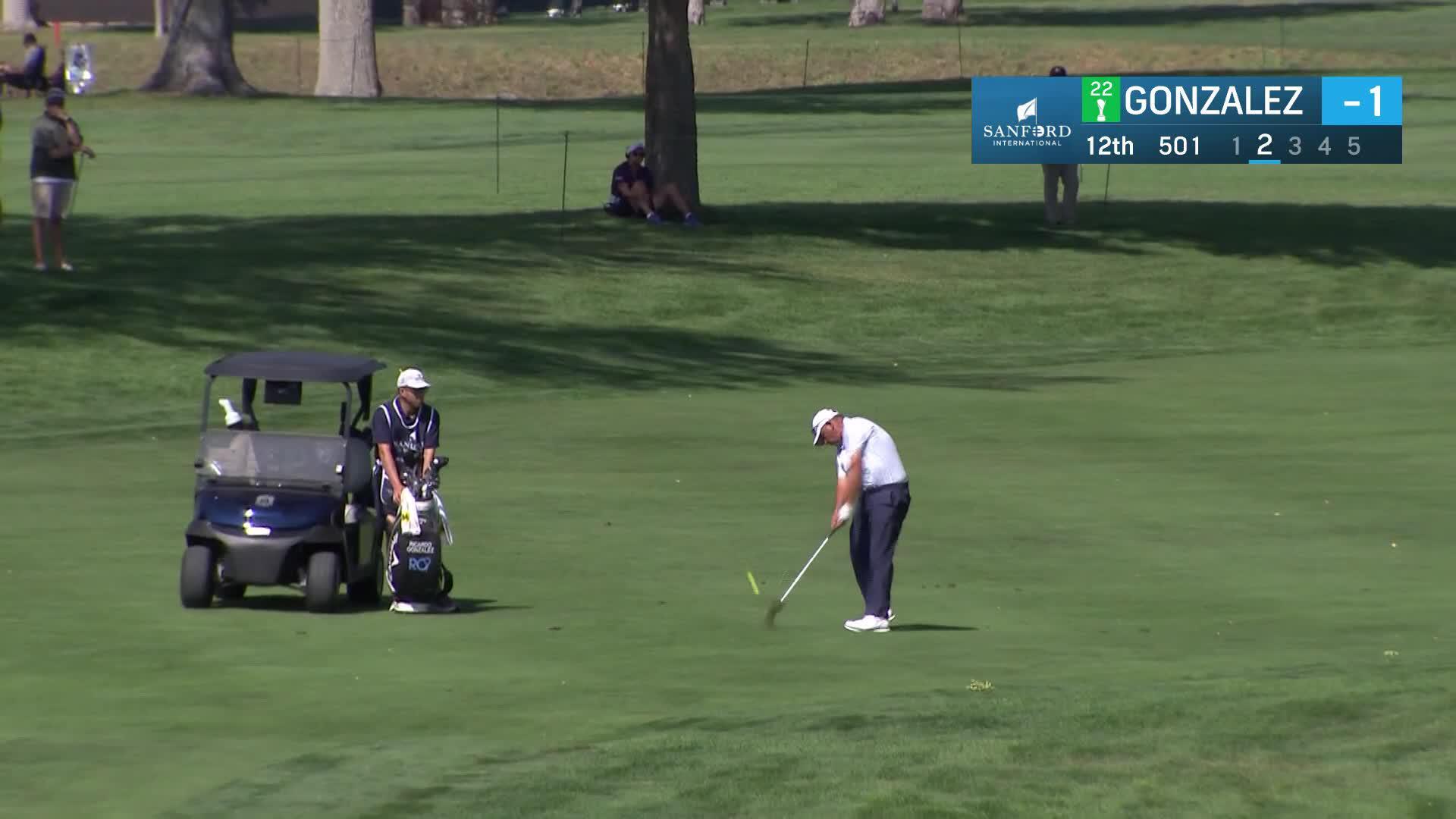 Ricardo Gonzalez makes birdie on No. 12 at Sanford International