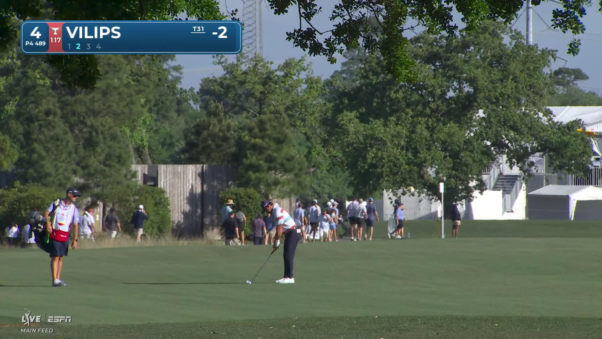 Karl Vilips makes birdie on No. 4 at Texas Children's