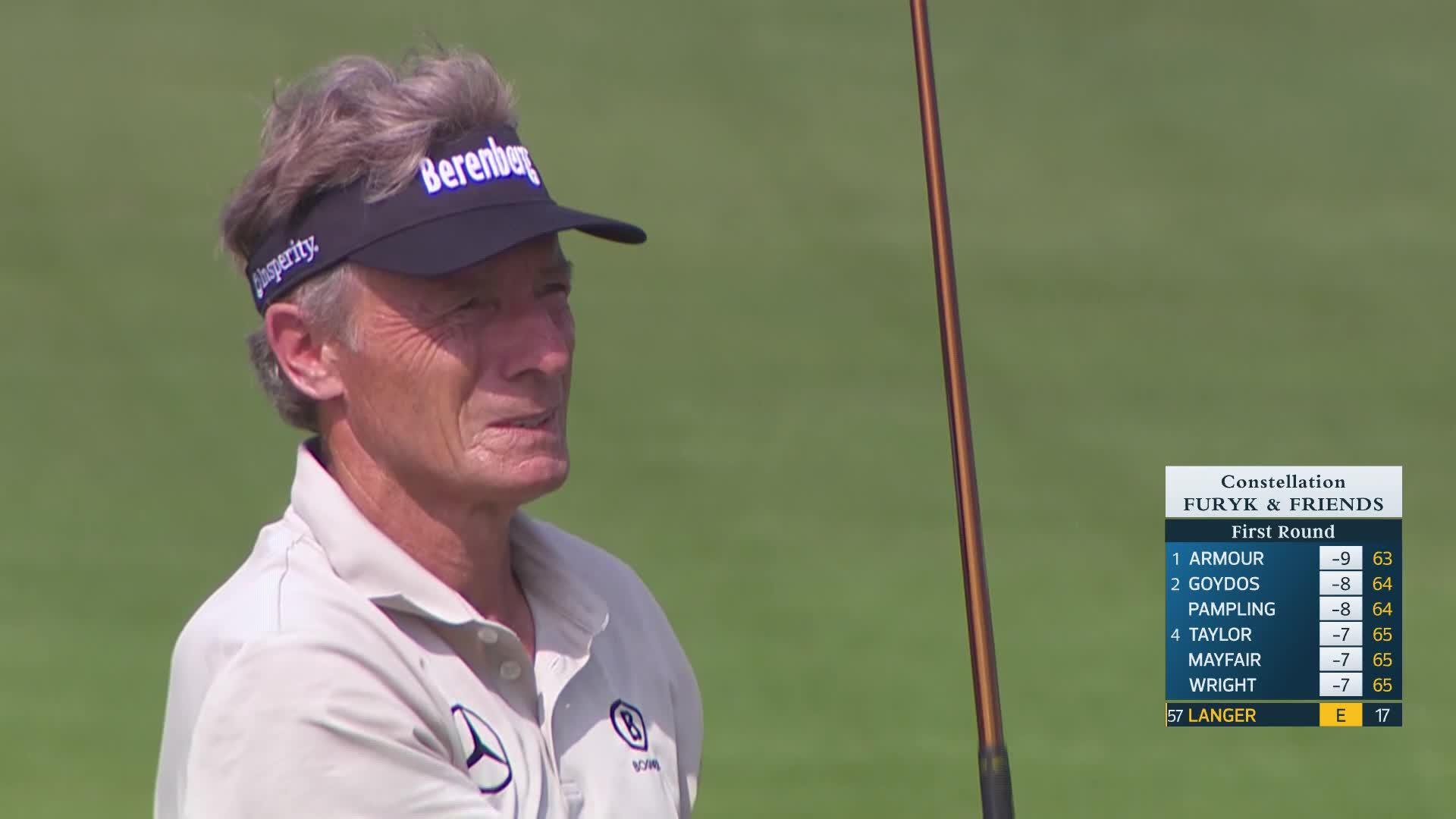 Bernhard Langer makes birdie on No. 18 at Constellation FURYK & FRIENDS