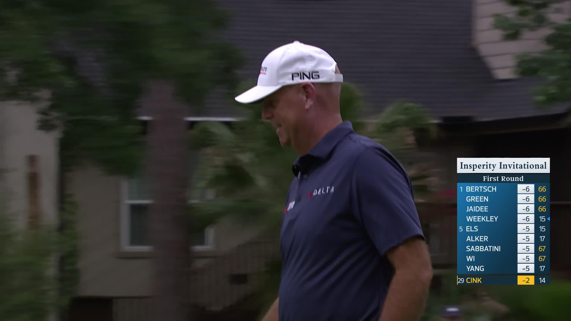 Stewart Cink makes birdie on No. 15 at Insperity Invitational