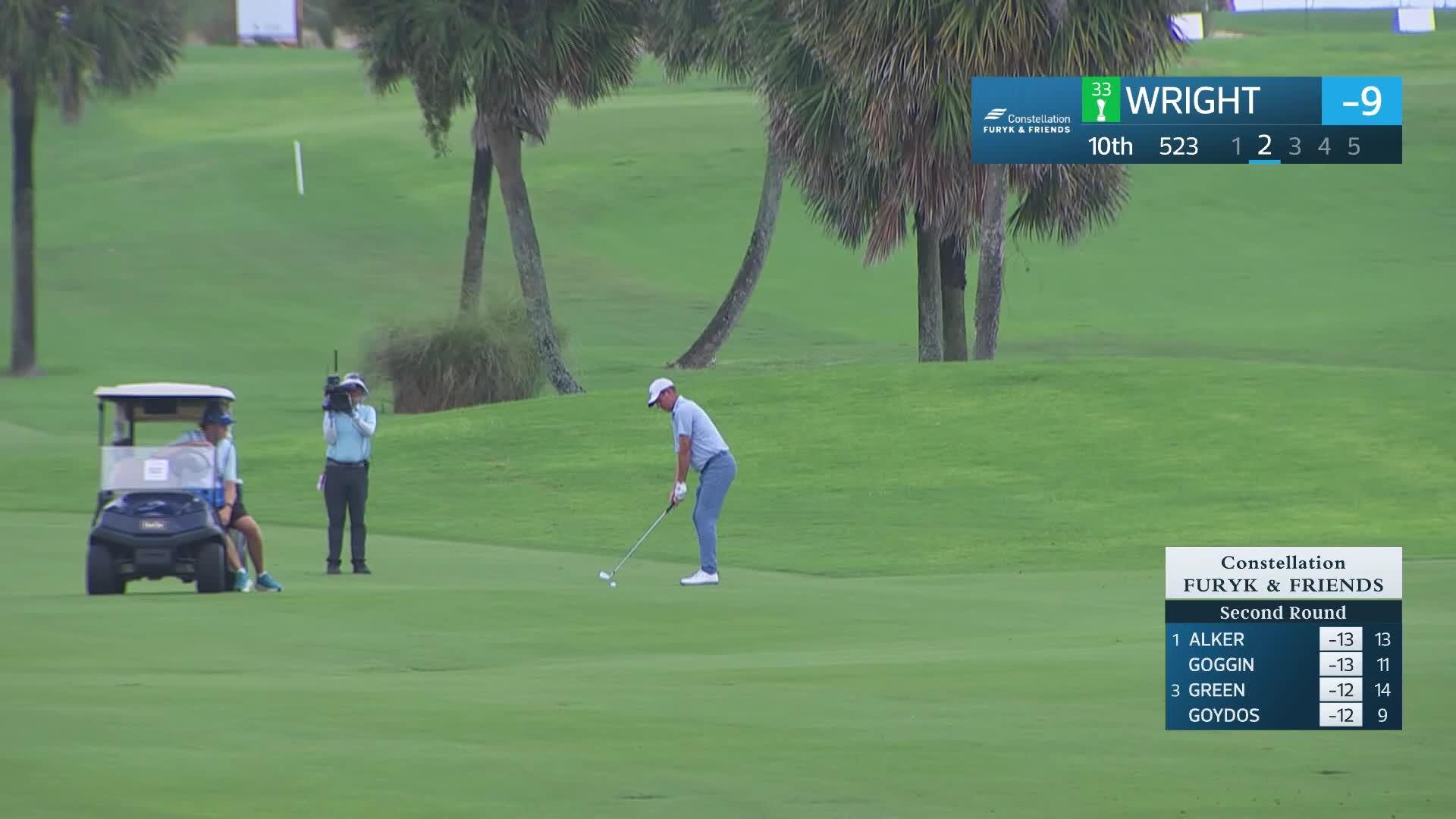 Michael Wright makes eagle putt on No. 10 at Constellation FURYK & FRIENDS