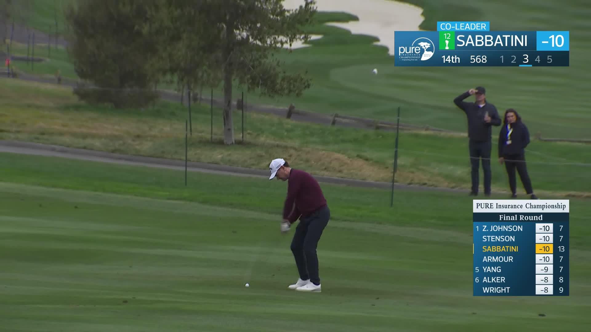 Rory Sabbatini makes birdie on No. 14 at PURE Insurance Championship