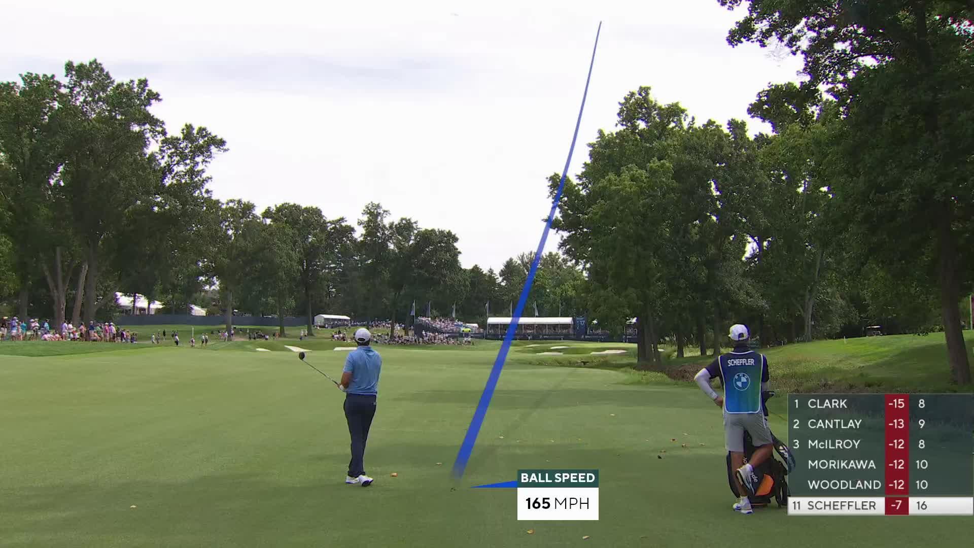 Scottie Scheffler reaches par-5 No. 17 in two, makes birdie at BMW Championship