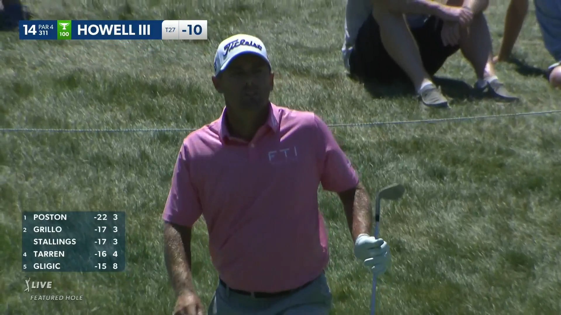 Charles Howell III gets up-and-down for birdie on No. 14 at John Deere