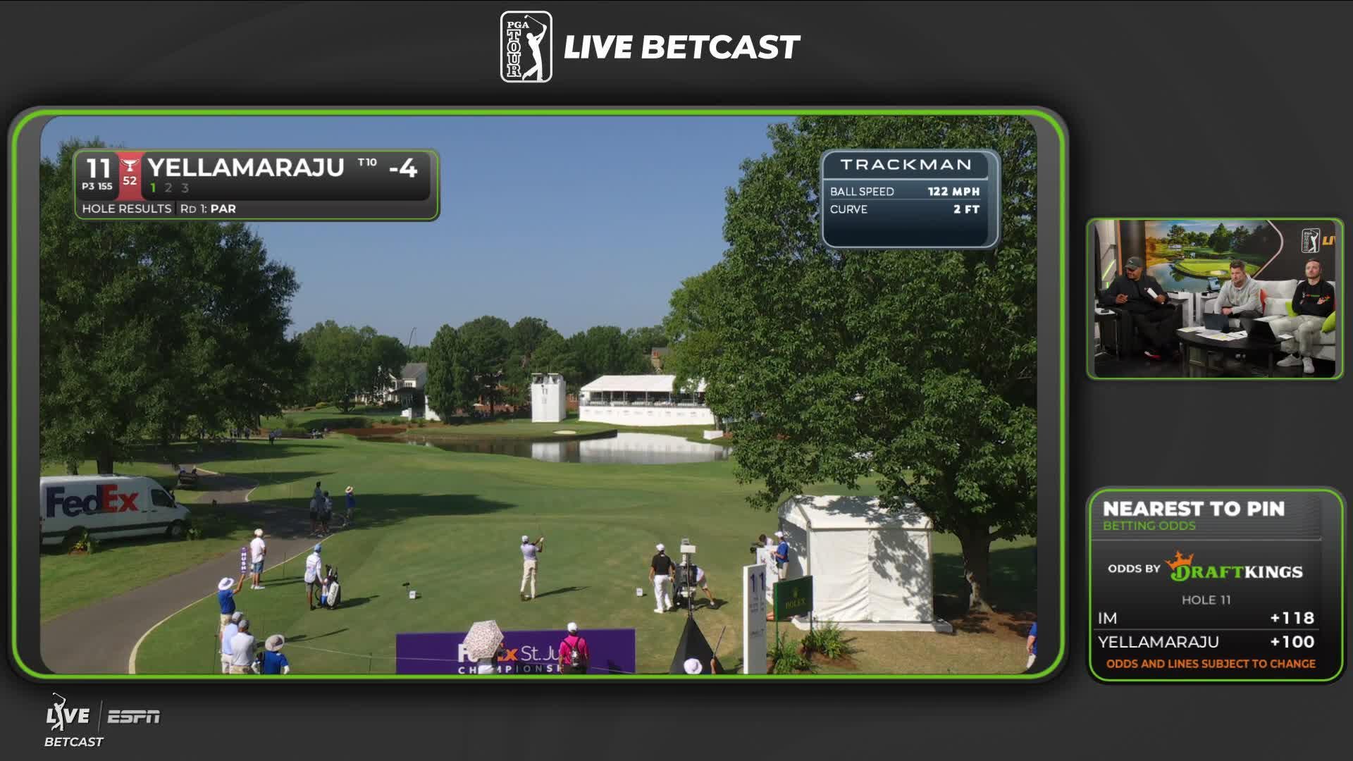 Sudarshan Yellamaraju sinks 41-foot putt on No. 11 at FedEx St. Jude