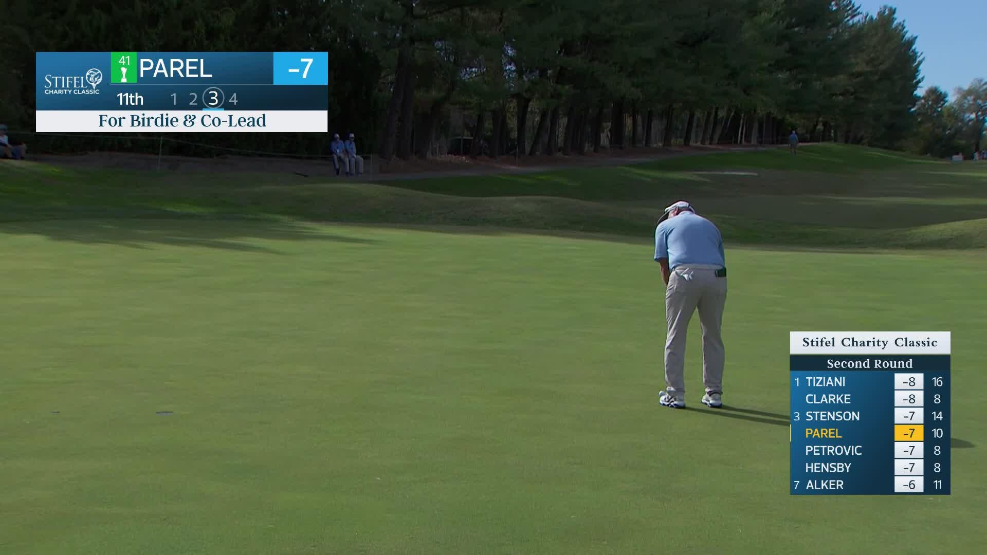 Scott Parel makes birdie on No. 11 at Stifel Charity Classic