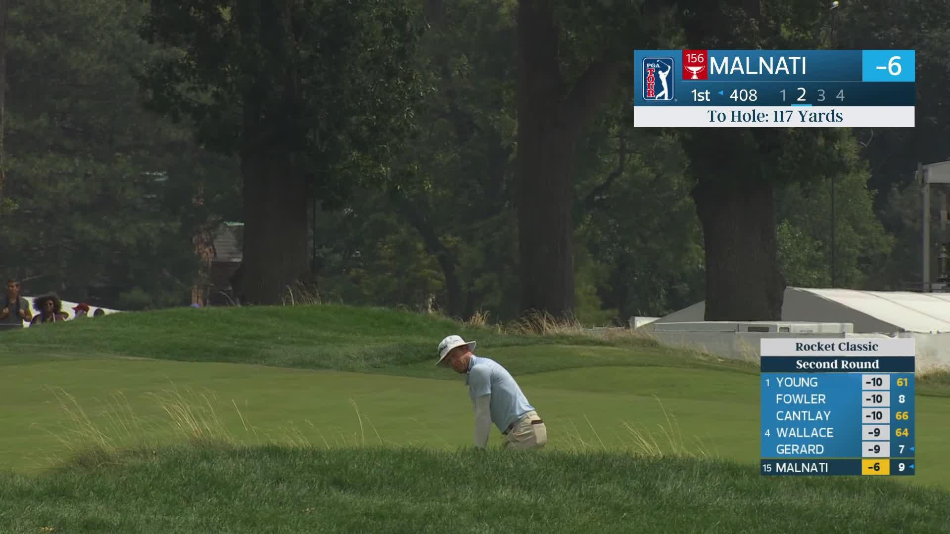 Peter Malnati gets up-and-down from 9 feet for birdie on No. 1 at Rocket Classic